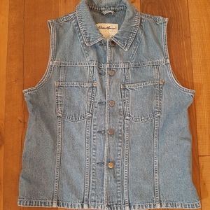 Eddie Bauer Womens Denim Vest (M) GUC